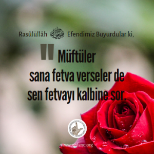 Müftüler sana fetva verseler de sen fetvayı kalbine sor